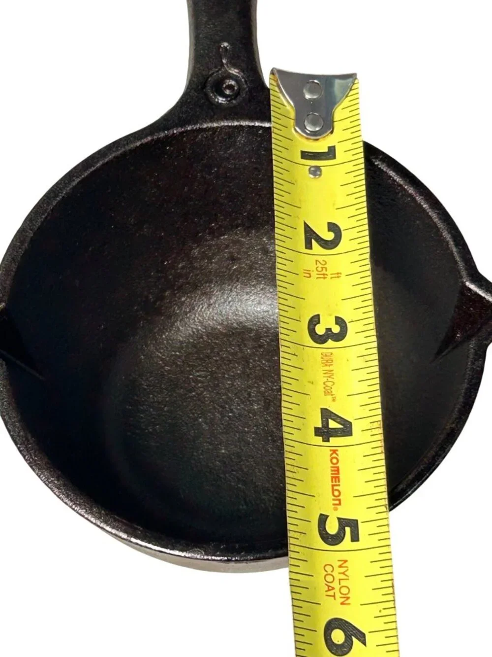 Lodge Cast Iron Melting Pot #2 USA MP Handle 2 Pour Spouts Collectible Seasoned
